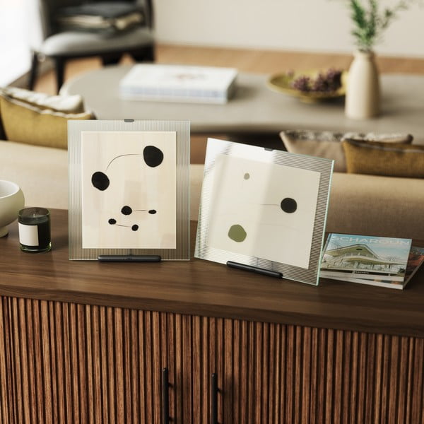 Černý skleněný stojací rámeček 26x30,5 cm Flute – Umbra-image-1