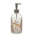 Skleněný dávkovač mýdla 390 ml Flowers – Dakls