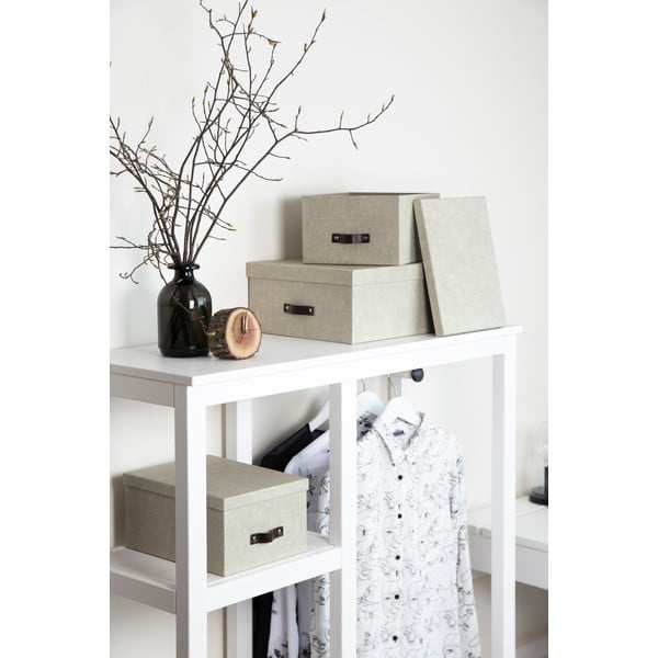 Sada 3 béžových úložných krabic Bigso Box of Sweden Inge-image-2