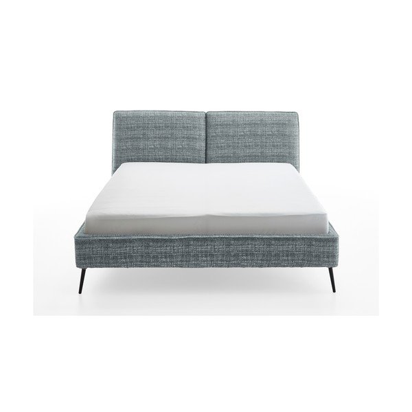 Modrá čalouněná dvoulůžková postel bez roštu 200x200 cm Infinity – Meise Möbel-image-4