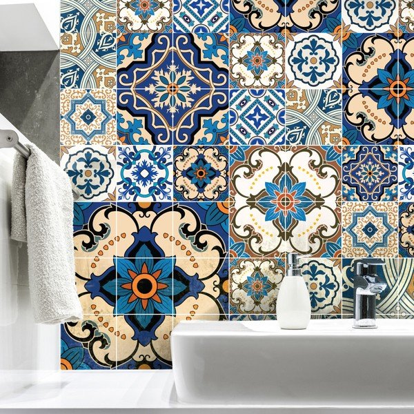 Sada 60 dekorativních samolepek na stěnu Ambiance Toundra, 15 x 15 cm-image-4