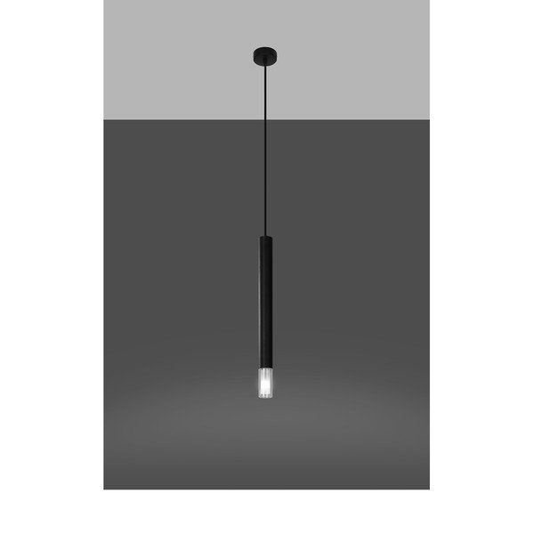 Černé kovové závěsné svítidlo ø 8 cm Vittoria – Sollux-image-4