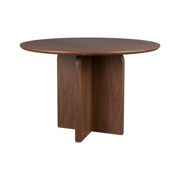 Kulatý jídelní stůl v dekoru ořechu ø 120 cm Laurent – White Label