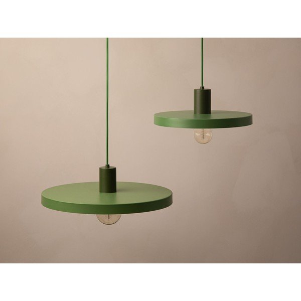 Zelené kovové závěsné svítidlo ø 40 cm Ori – Micadoni -image-1