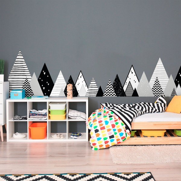 Dětská nástěnná samolepka Ambiance Scandinavian Giant Mountains Chica, 180 x 45 cm-image-1