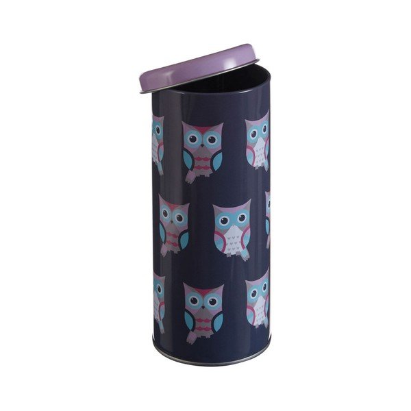 Kulatá cínová dóza Premier Housewares Happy Owls, Ø 8 x 18 cm-image-1