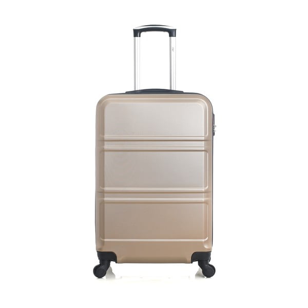 Béžově zlatý cestovní kufr na kolečkách Hero Utah, 37 l