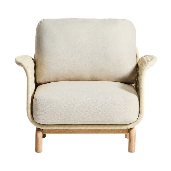 Béžové/krémové polstrované zahradní křeslo Alipa – Kave Home-image-4