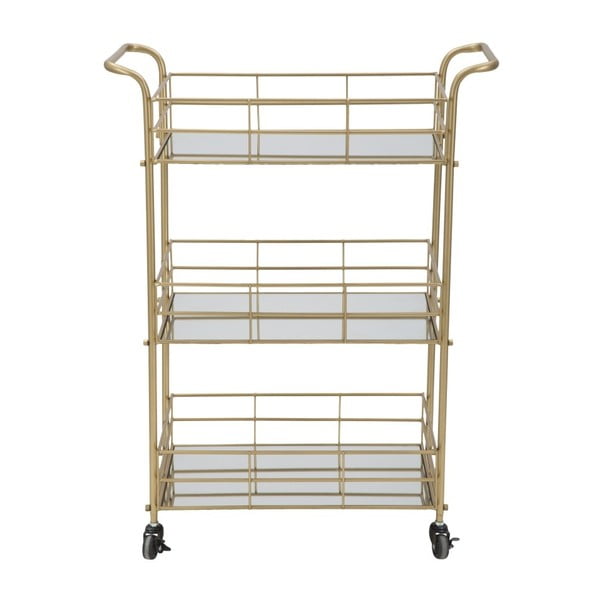 Servírovací vozík s 3 patry s konstrukcí ve zlaté barvě Mauro Ferretti Reo-image-3