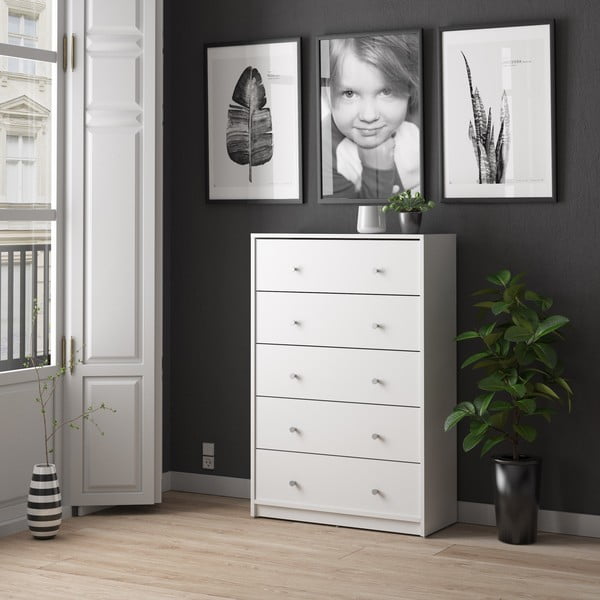 Bílá komoda 72x108x30 cm May – Tvilum-image-1