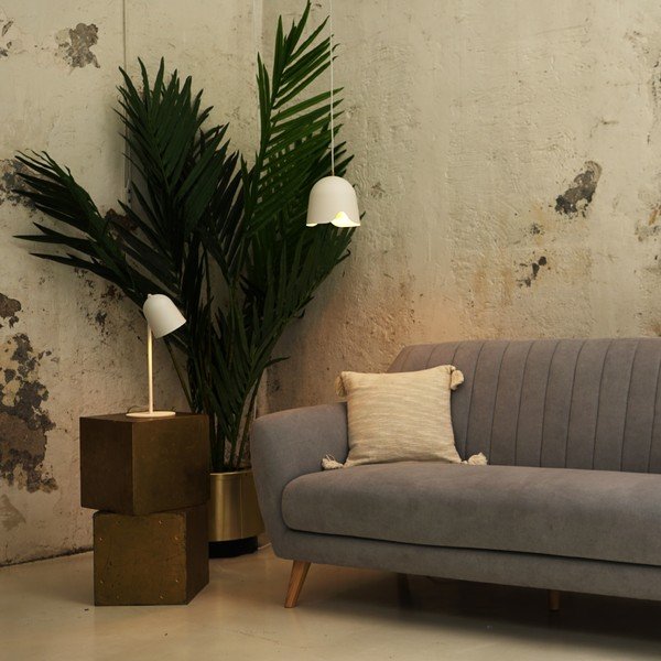 Bílá stolní lampa SULION Paris, výška 40 cm-image-3