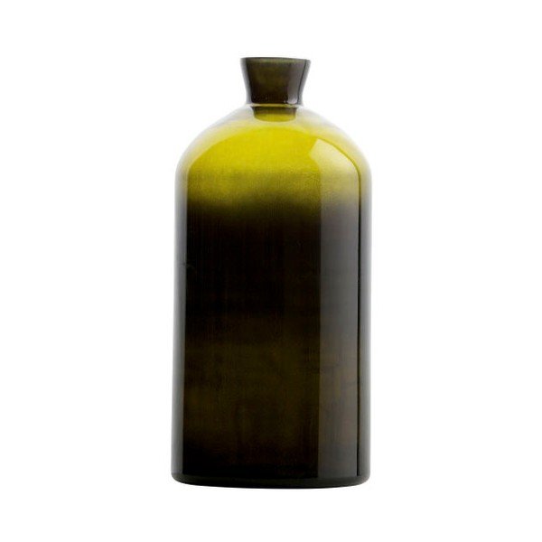 Tmavě zelená skleněná váza BePureHome Chemistry, výška 40 cm