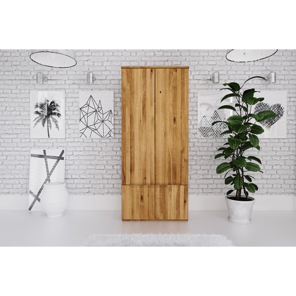 Šatní skříň z dubového dřeva 90x206 cm Vento 2 - The Beds-image-2