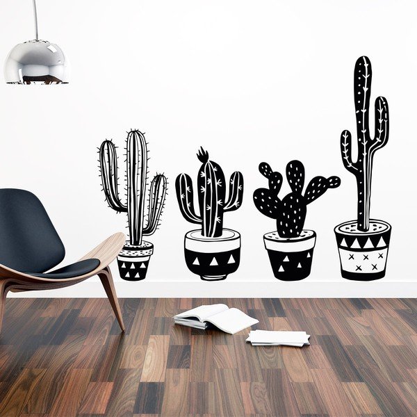 Sada 4 samolepek Ambiance Mexican Cactus-image-1