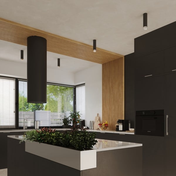 Stropní svítidlo v černo-stříbrné barvě Crown – Sollux-image-4