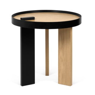 Kulatý odkládací stolek v dekoru dubu ø 50 cm Bruno - TemaHome
