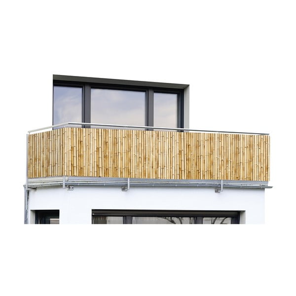 Světle hnědá plastová balkonová zástěna 500x85 cm – Maximex