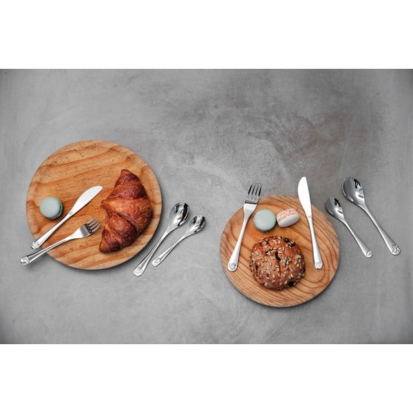 Nerezový dětský příbor ve stříbrné barvě 4 ks Water life – Zilverstad-image-1