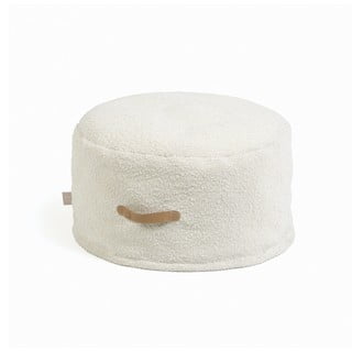 Bílý puf Kave Home Adara, ø 50 cm