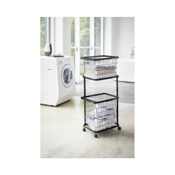 Černý vozík na koše na prádlo YAMAZAKI Tower Laundry-image-1
