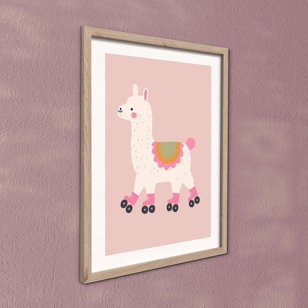 Dětský obrázek 30x40 cm Roller Llama – Styler-image-3