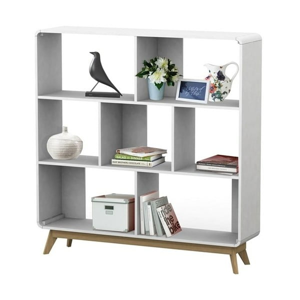 Bílá knihovna 122x126 cm Caitlin – Støraa-image-2