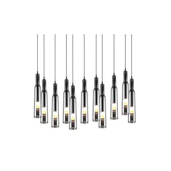 LED závěsné svítidlo se skleněným stínidlem ve stříbrné barvě Lucent – Trio Select-image-2