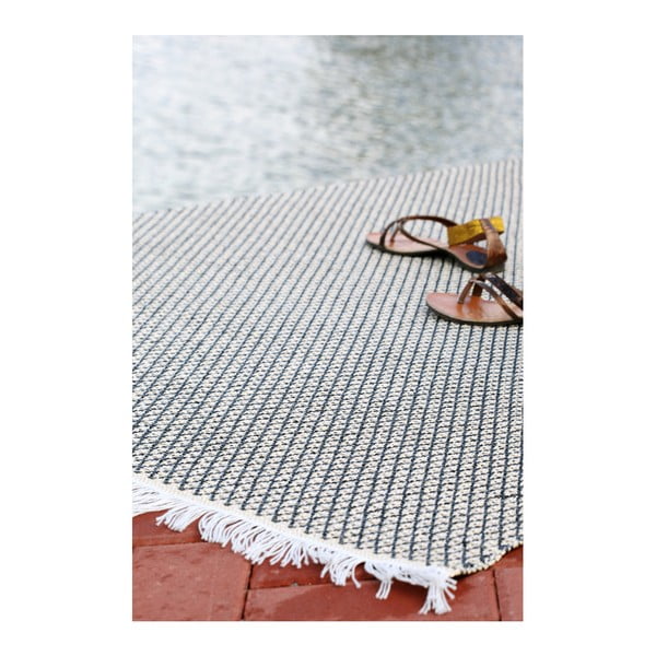 Krémovo-černý koberec vhodný do exteriéru Narma Diby, 70 x 100 cm-image-3