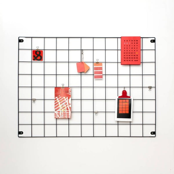 Černá kovová nástěnka, 50 x 70 cm-image-2