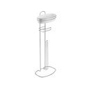 Držák na toaletní papír Metaltex, výška 73 cm