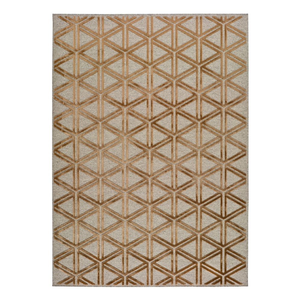 Šedo-oranžový koberec Universal Lana Triangle, 67 x 105 cm