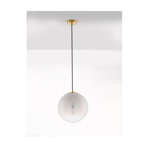 Bílé/ve zlaté barvě skleněné závěsné svítidlo ø 30 cm Vita – Nova Luce-image-3