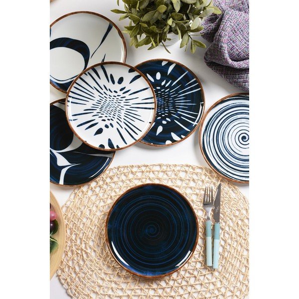 Dezertní  porcelánové talíře v sadě 6 ks ø 21 cm Mirabel – Hermia-image-1