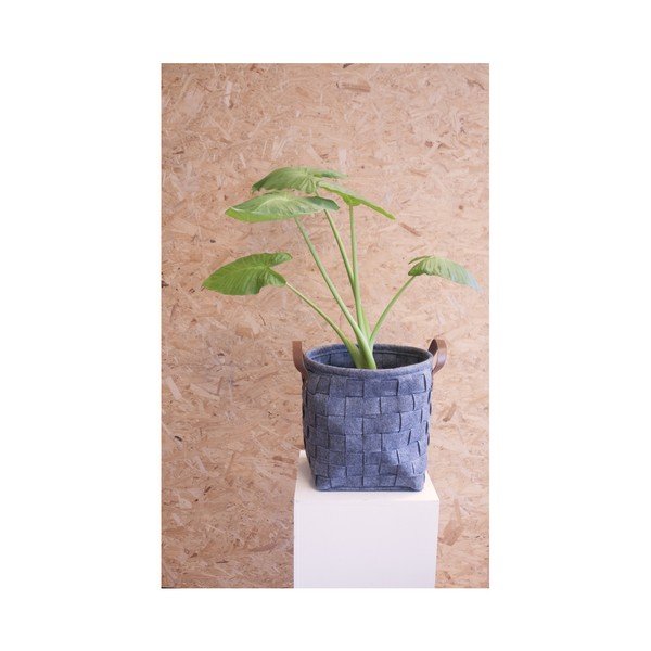 Tmavě šedý úložný koš s koženými úchyty PT LIVING Storage, ⌀ 34 cm-image-2
