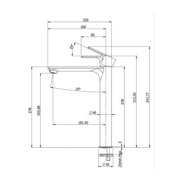 Bílá stojánková umyvadlová baterie Pax – Sapho-image-1
