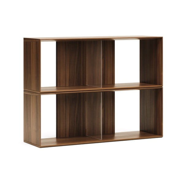 Modulární policový systém v dekoru ořechu v přírodní barvě 2 ks 101x76 cm Litto – Kave Home-image-2