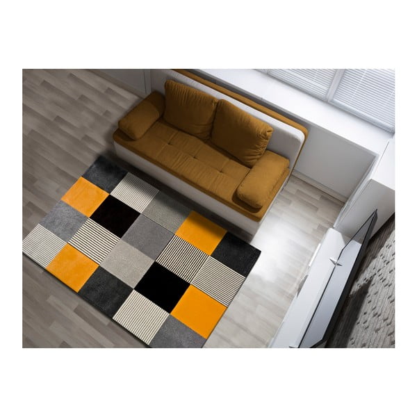 Oranžovo-šedý koberec Universal Gladys Lento, 80 x 150 cm-image-1