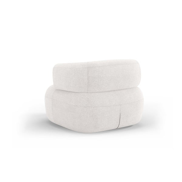 Bílé křeslo z textilie bouclé Jenny – Micadoni Home-image-3