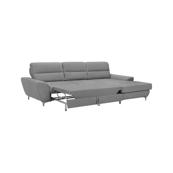 Světle šedá rozkládací rohová pohovka Windsor & Co Sofas Omega, pravý roh-image-3