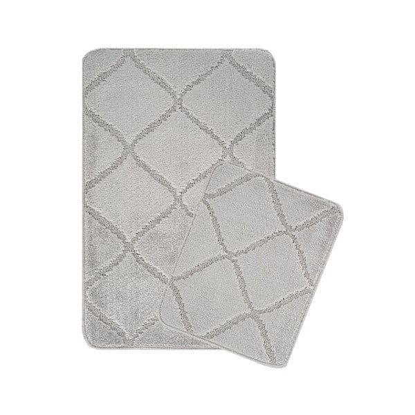 Světle šedé koupelnové předložky v sadě 2 ks 50x80 cm Cizgili – Foutastic