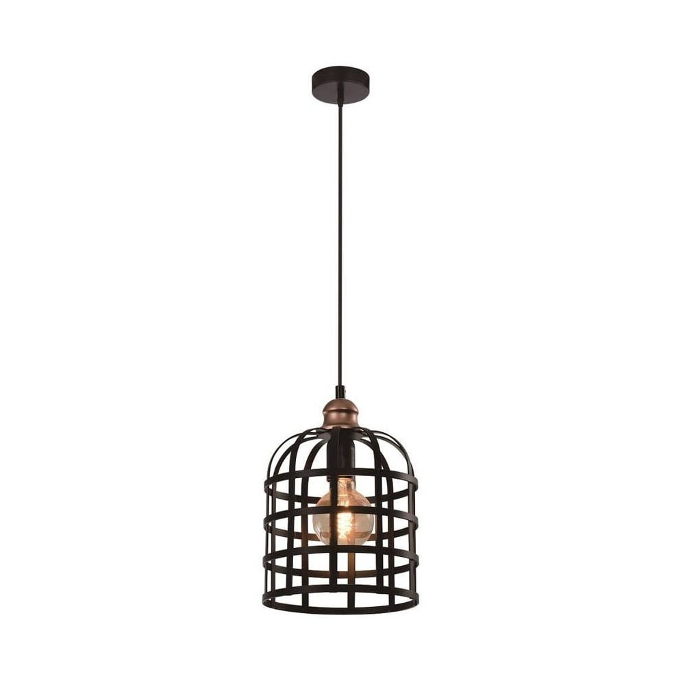 Černé kovové závěsné svítidlo ø 20 cm Soleto – Candellux Lighting