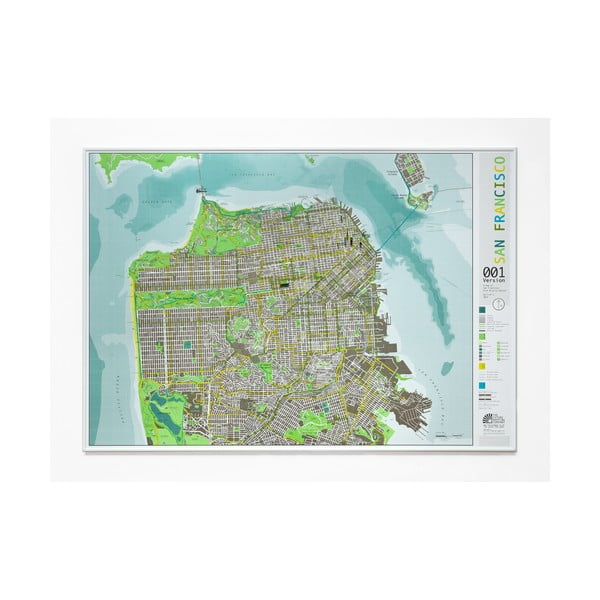 Mapa San Francisca The Future Mapping Company San Francisco, 100 x 70 cm