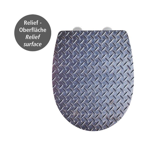 Šedo-bílé WC sedátko Wenko-image-2