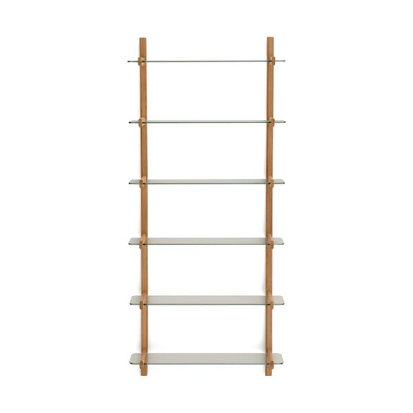 Skleněný modulární policový systém v přírodní barvě 90x202x30,5 cm Sitra – Kave Home