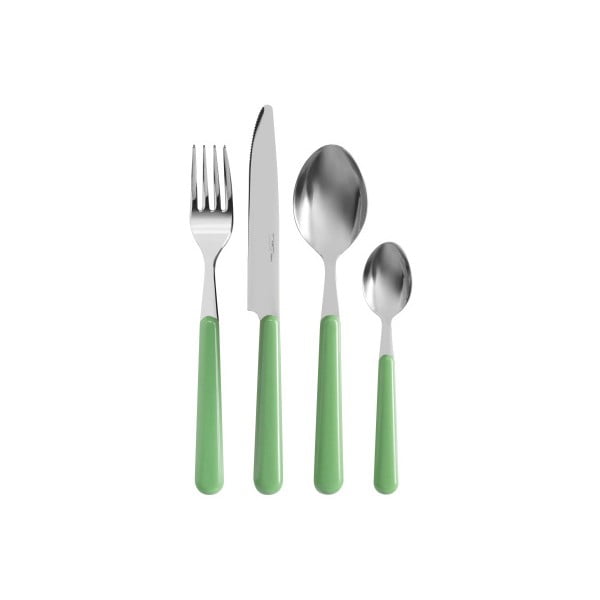 Zelený 24dílný příborový set Kaleidos Cutlery