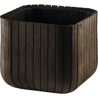 Hnědý zahradní květináč Keter, 29,5 x 29,5 cm