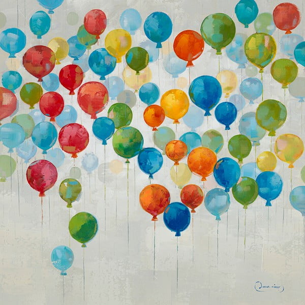 Obraz s motivem balónků Dino Bianchi, 80 x 80 cm