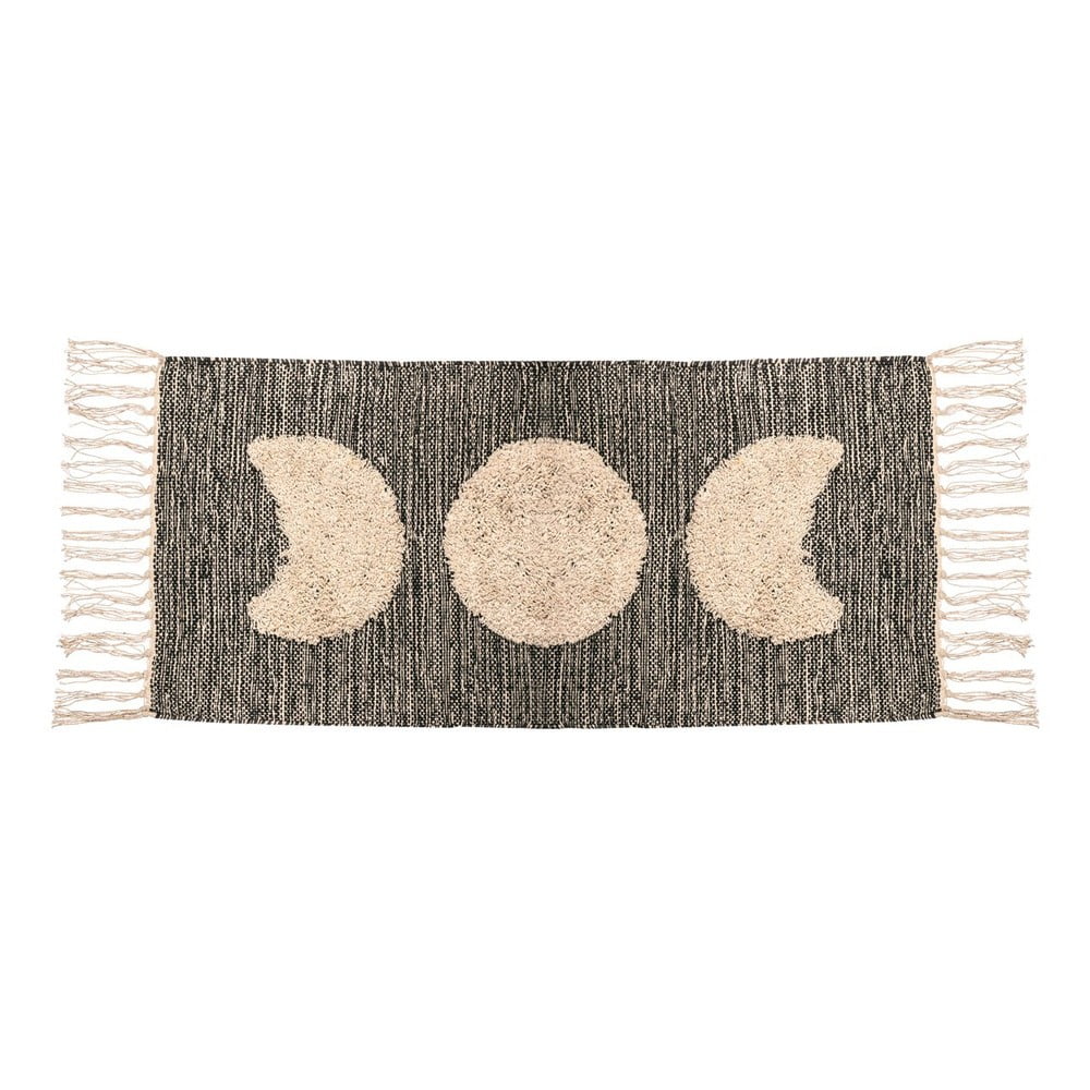 Růžovo šedý koberec s příměsí bavlny Sass & Belle Moon Phases, 80 x 45 cm
