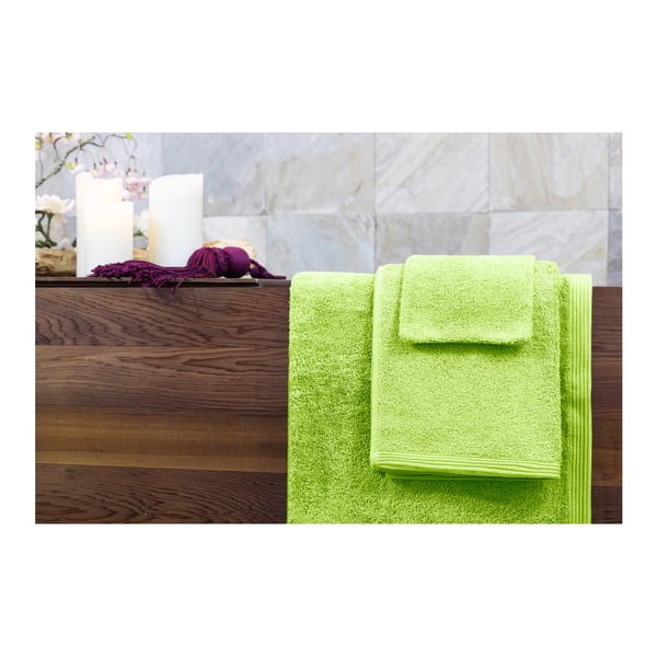 Set dvou zelených ručníků a osušky Jalouse Maison Citron Vert