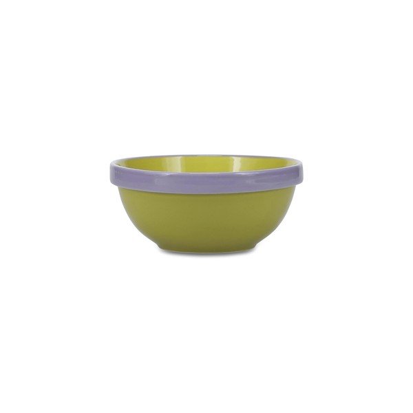 Zelená/fialová miska z kameniny 710 ml Duo – ONA-image-1